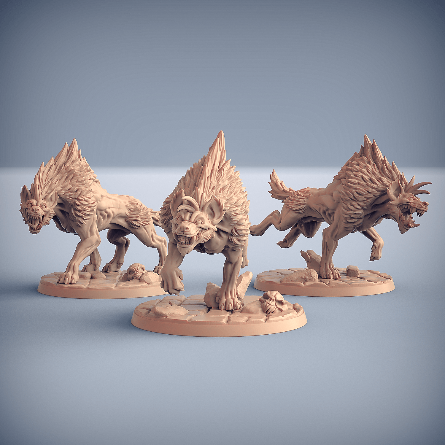 3D Printed Artisan Guild Hyenafiend Riders Bonegnasher Gnolls 28mm 32mm - 3D Printing Boss 