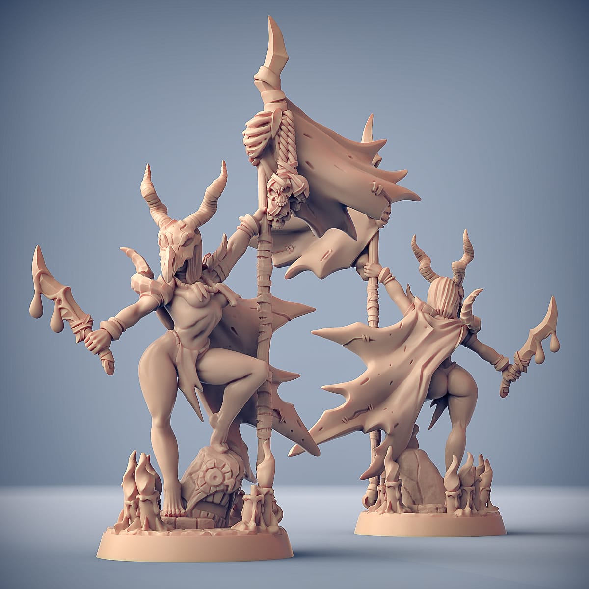 3D Printed Artisan Guild Ishtarra the Plague Queen - Kobald Pinup Plague Mine Kobolds 28mm 32mm - 3D Printing Boss 