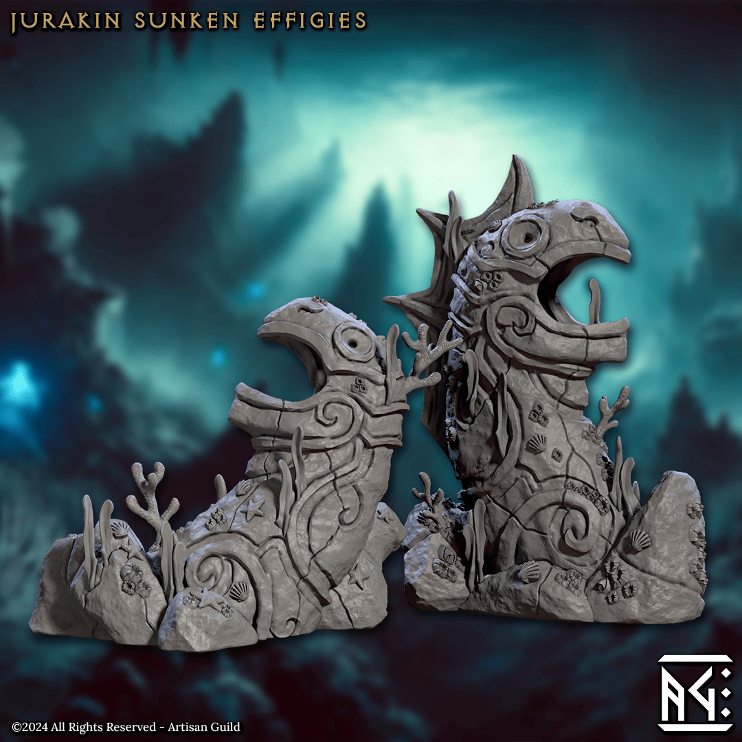 3D Printed Artisan Guild Jurakin Sunken Effigys Mirmidons of the Death Tide 28mm 32mm - 3D Printing Boss 