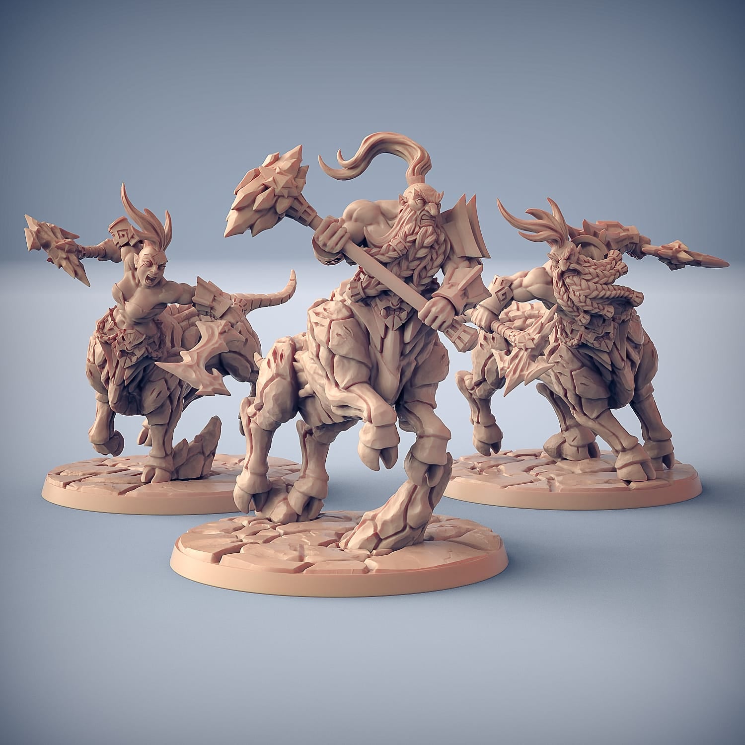 3D Printed Artisan Guild Kalkotaurs Dumlok Flameseekers 28mm 32mm - 3D Printing Boss 