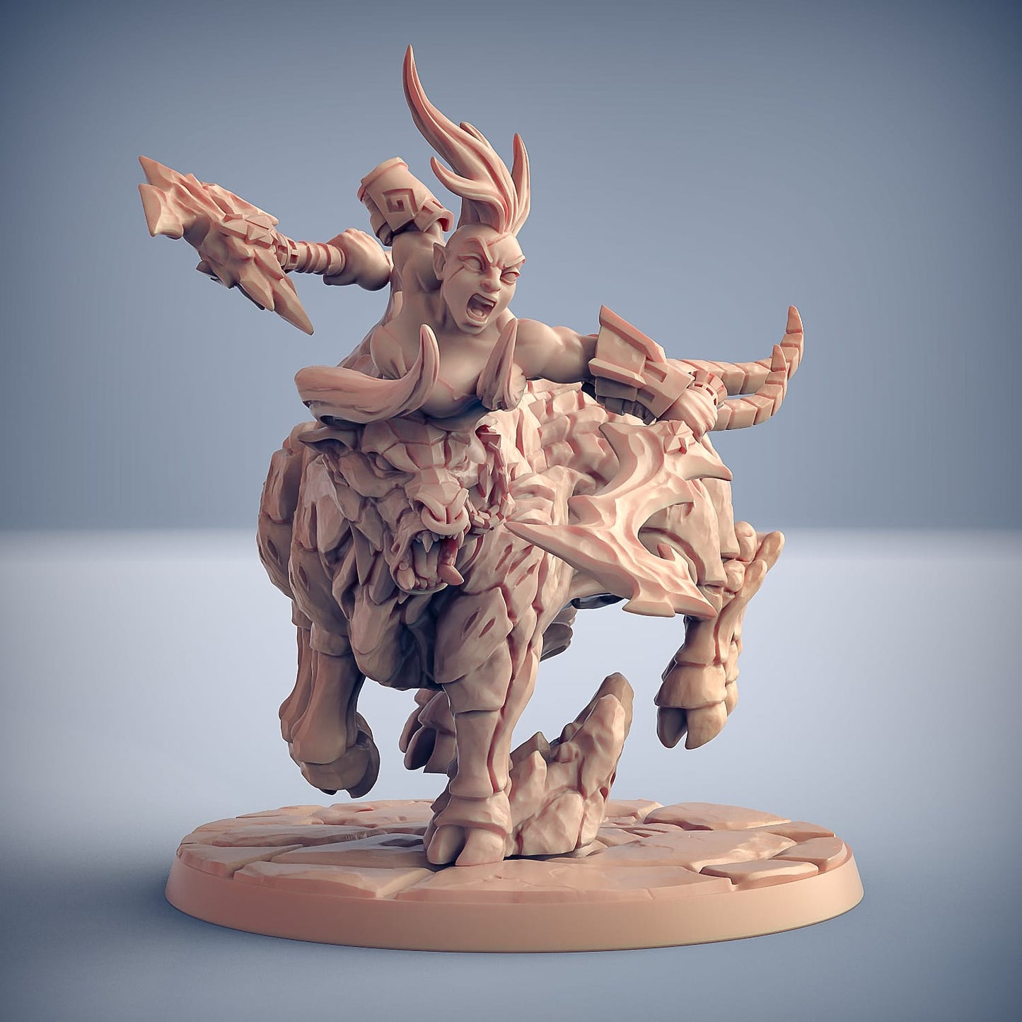 3D Printed Artisan Guild Kalkotaurs Dumlok Flameseekers 28mm 32mm - 3D Printing Boss 