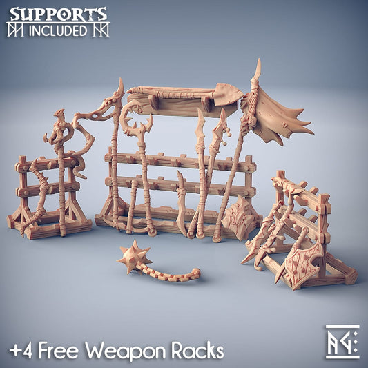 3D Printed Artisan Guild Kobold Weapons Rack Plague Mine Kobolds 28mm 32mm - 3D Printing Boss 