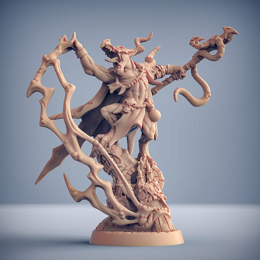 3D Printed Artisan Guild Kornutaaz the Plaguemancer Plague Mine Kobolds 28mm 32mm - 3D Printing Boss 
