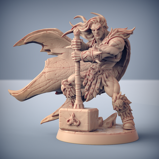 3D Printed Artisan Guild Krommir Stronghammer Dragonpeak Barbarians 28mm 32mm - 3D Printing Boss 