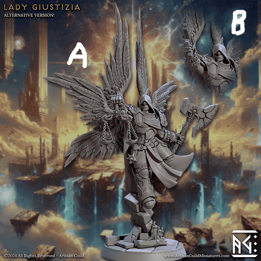 3D Printed Artisan Guild Lady Giustizia Wrath of the Malakim Set 28mm 32mm - 3D Printing Boss 