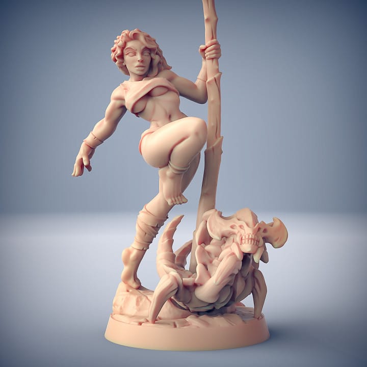 3D Printed Artisan Guild Lara the Dancer Scourgy Scourgeland Survivors 28mm 32mm - 3D Printing Boss 