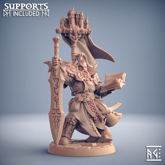 3D Printed Artisan Guild Lord Commander Casymir The Requien Brotherhood 28mm 32mm - 3D Printing Boss 