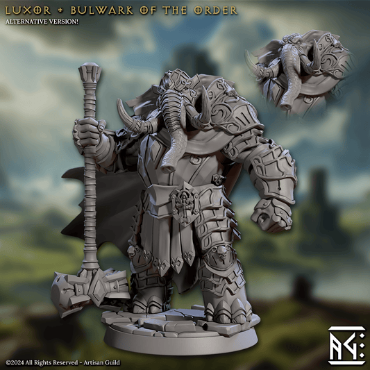 3D Printed Artisan Guild Luxor Bulwark of the Order Elephorim Ivory Sentinels 28mm 32mm - 3D Printing Boss 