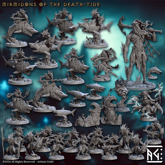 3D Printed Artisan Guild Jurakin Sunken Effigys Mirmidons of the Death Tide 28mm 32mm - 3D Printing Boss 