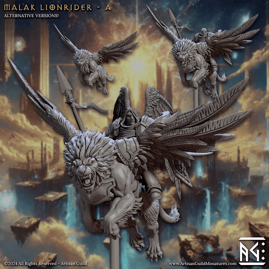 3D Printed Artisan Guild Malakim Lionriders Wrath of the Malakim Set 28mm 32mm - 3D Printing Boss 