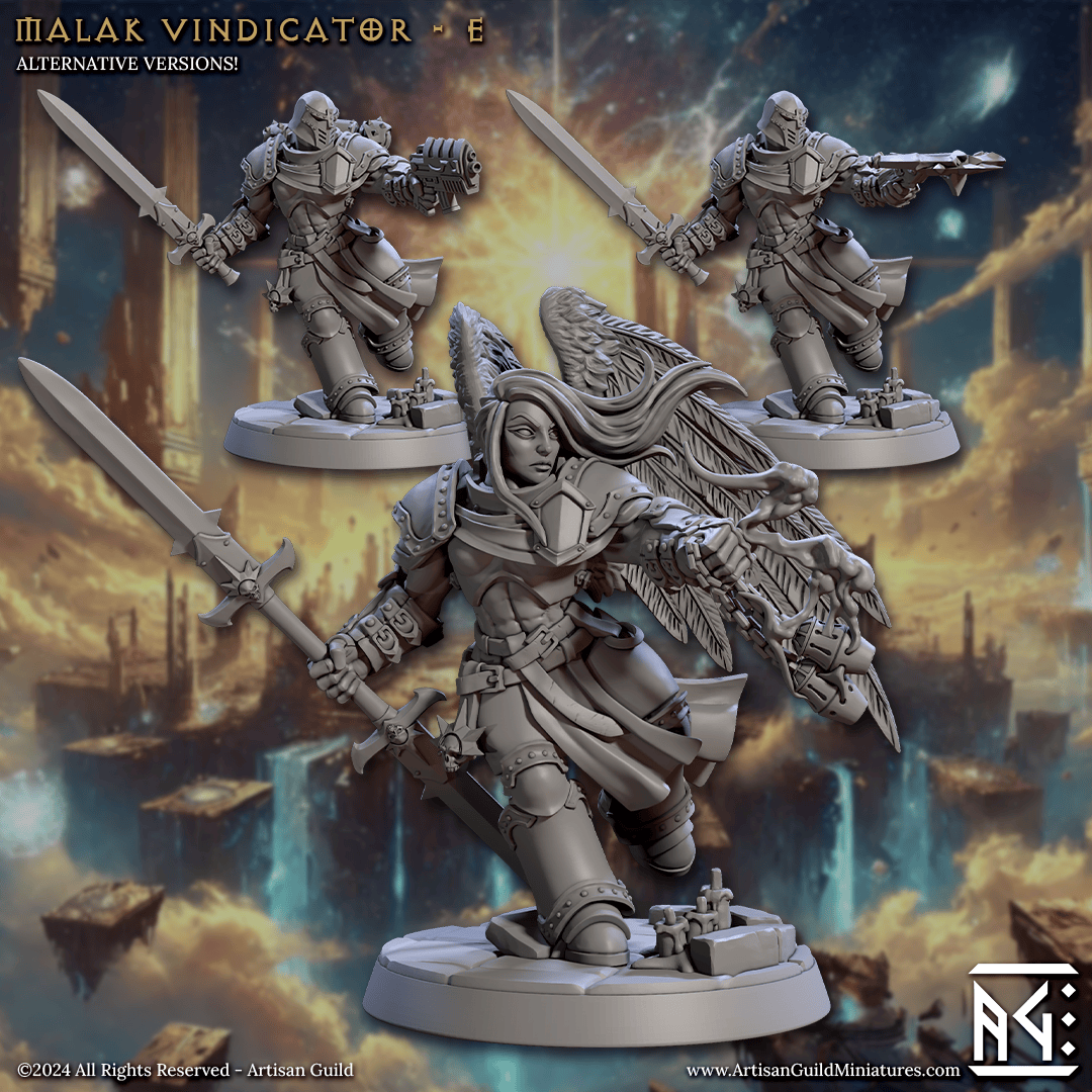 3D Printed Artisan Guild Malakim Vindicators Wrath of the Malakim Set 28mm 32mm - 3D Printing Boss 