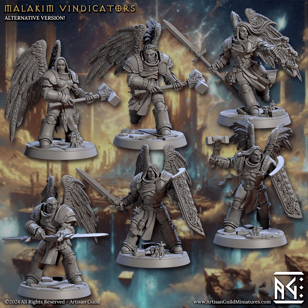 3D Printed Artisan Guild Malakim Vindicators Wrath of the Malakim Set 28mm 32mm - 3D Printing Boss 