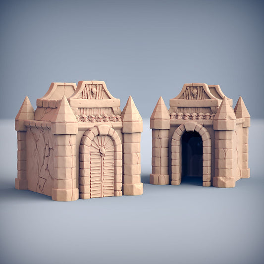3D Printed Artisan Guild Mausoleum Terrain Oldburg Fallen Ones 28mm 32mm - 3D Printing Boss 