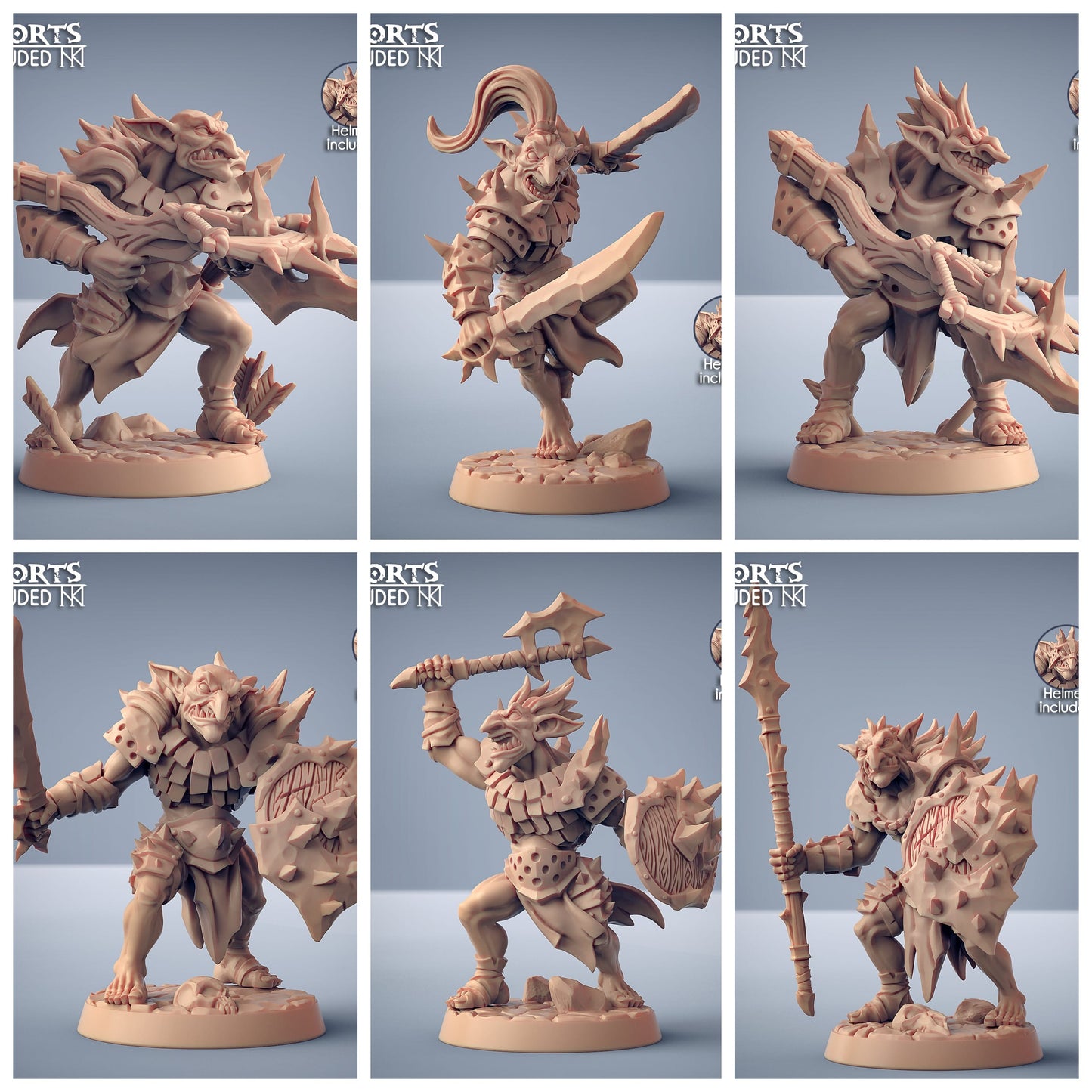3D Printed Artisan Guild Modular Blackrazor Hobgoblins Blackrazor Hobgoblins 28mm 32mm - 3D Printing Boss 