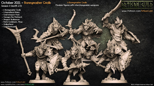 3D Printed Artisan Guild Modular Bonegnasher Gnolls Bonegnasher Gnolls 28mm 32mm - 3D Printing Boss 