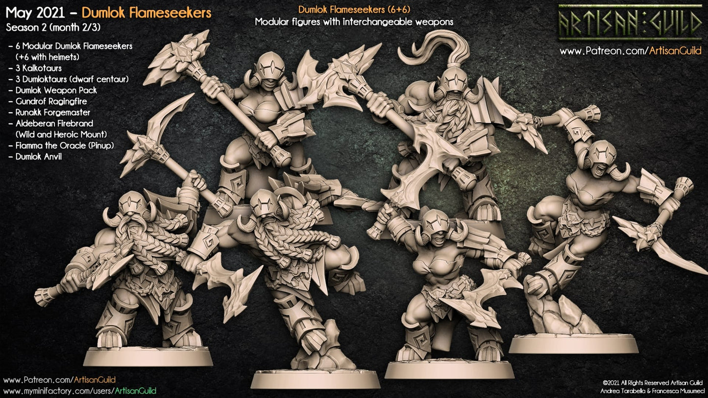 3D Printed Artisan Guild Modular Dumlok Flameseekers Dumlok Flameseekers 28mm 32mm - 3D Printing Boss 