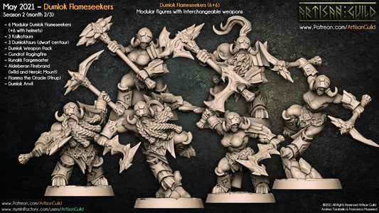 3D Printed Artisan Guild Modular Dumlok Flameseekers Dumlok Flameseekers 28mm 32mm - 3D Printing Boss 