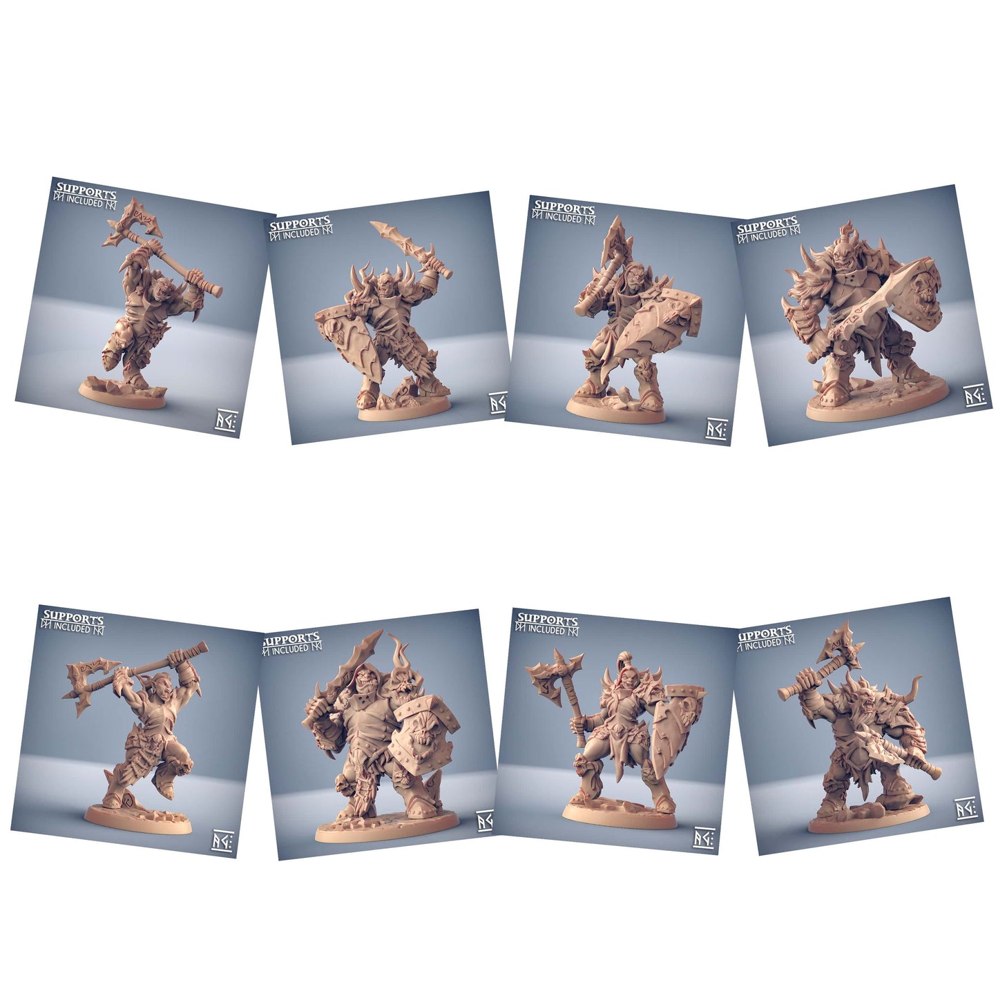 3D Printed Artisan Guild Modular Frostmetal Clan Frostmetal Clan 28mm 32mm - 3D Printing Boss 