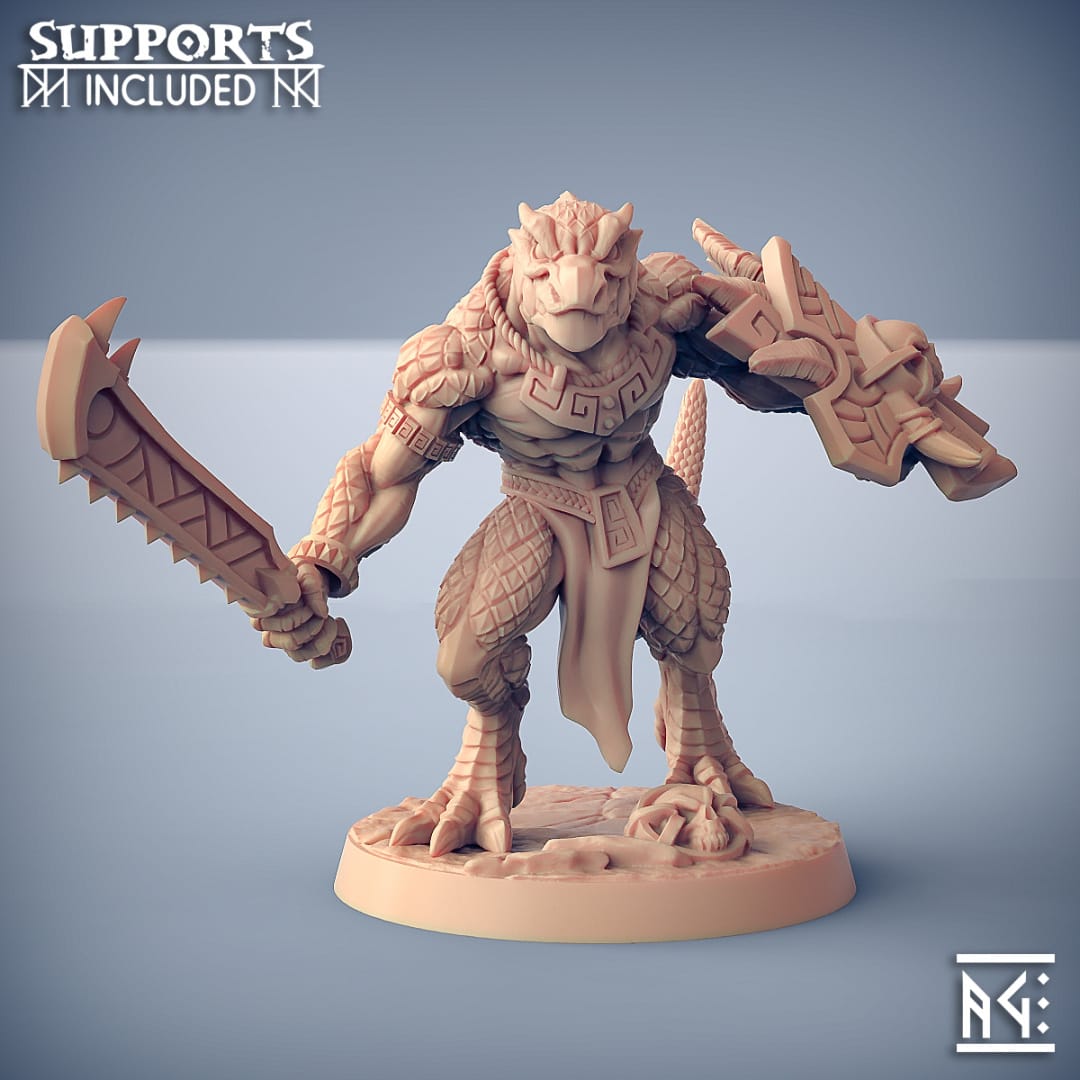 3D Printed Artisan Guild  Modular Goldmaw Lizards Goldmaw Lizards Set 28mm 32mm - 3D Printing Boss 