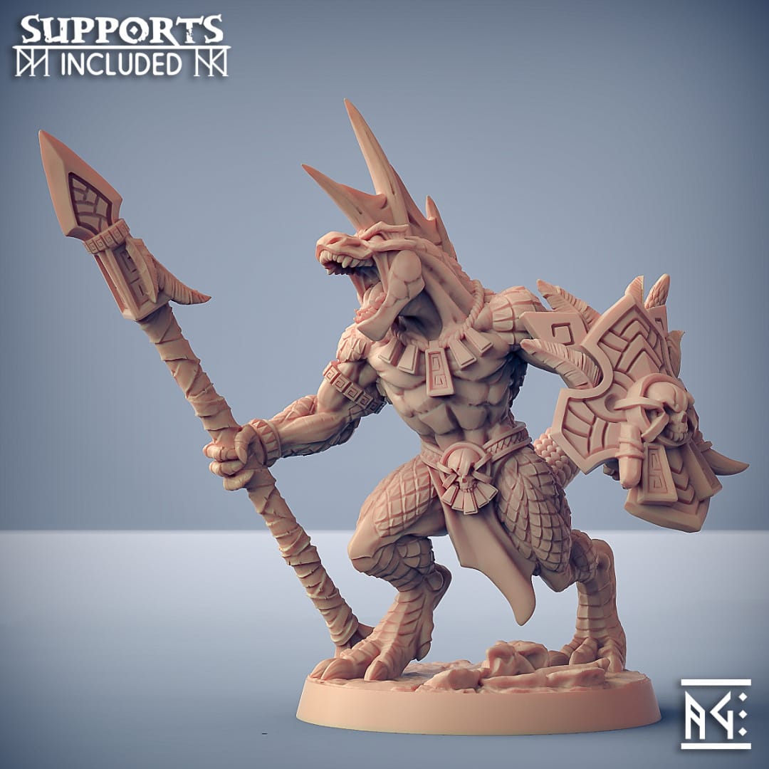 3D Printed Artisan Guild  Modular Goldmaw Lizards Goldmaw Lizards Set 28mm 32mm - 3D Printing Boss 