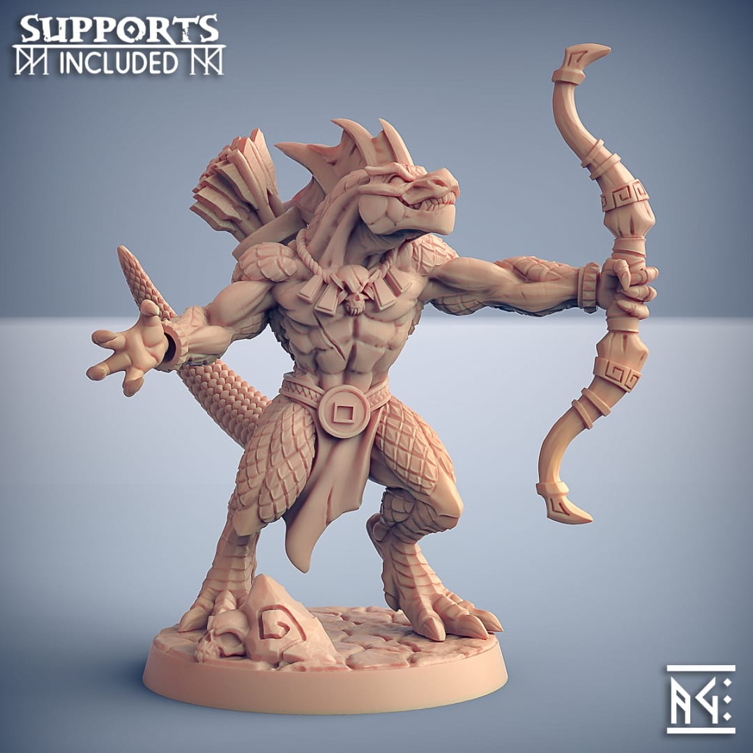 3D Printed Artisan Guild  Modular Goldmaw Lizards Goldmaw Lizards Set 28mm 32mm - 3D Printing Boss 