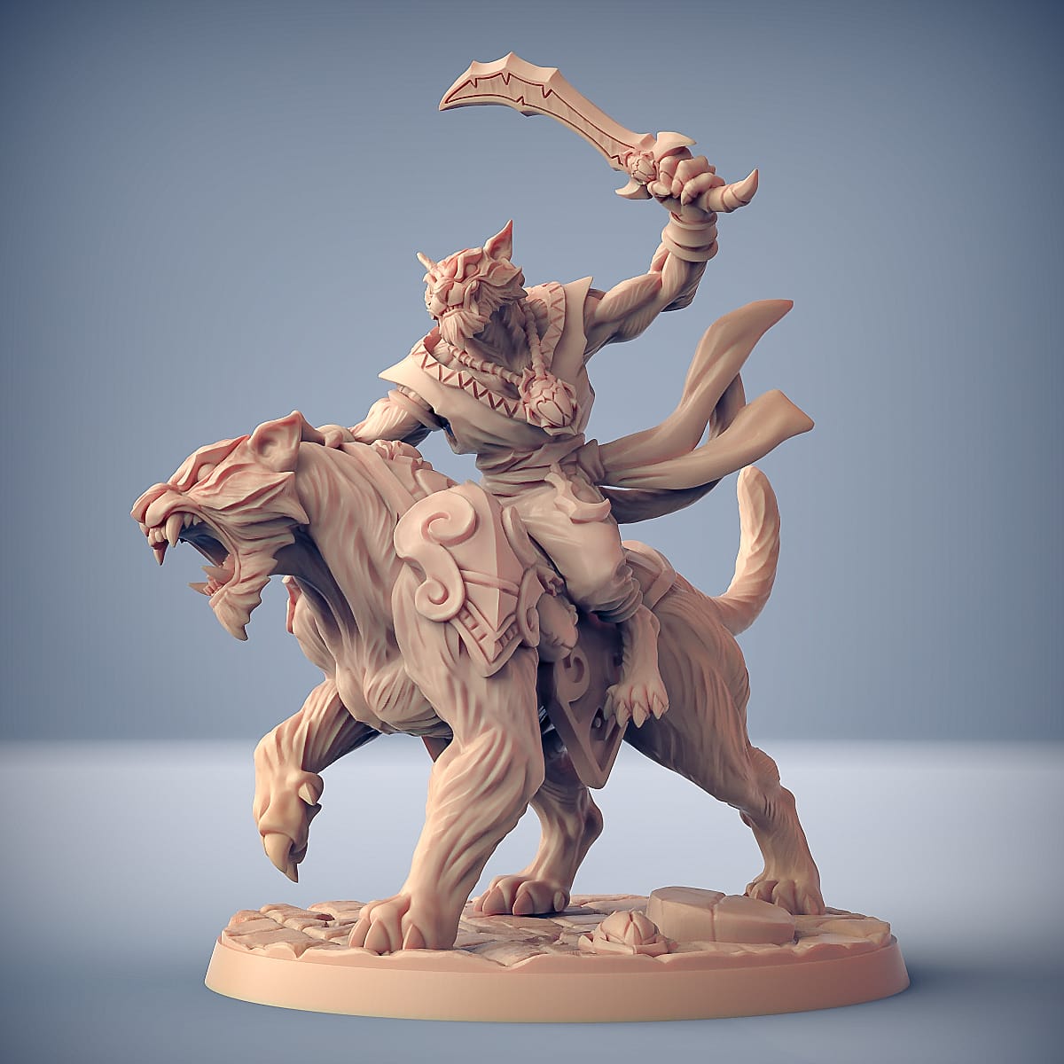 3D Printed Artisan Guild Modular Rakshatiger Riders Rakshakin Headhunters 28mm 32mm - 3D Printing Boss 