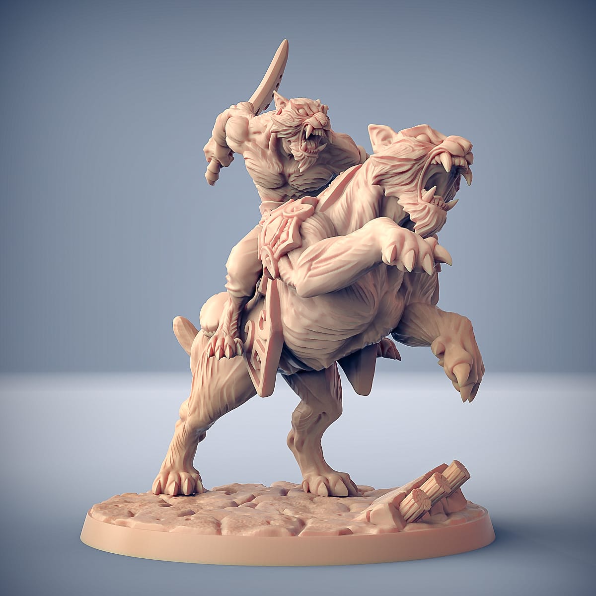 3D Printed Artisan Guild Modular Rakshatiger Riders Rakshakin Headhunters 28mm 32mm - 3D Printing Boss 