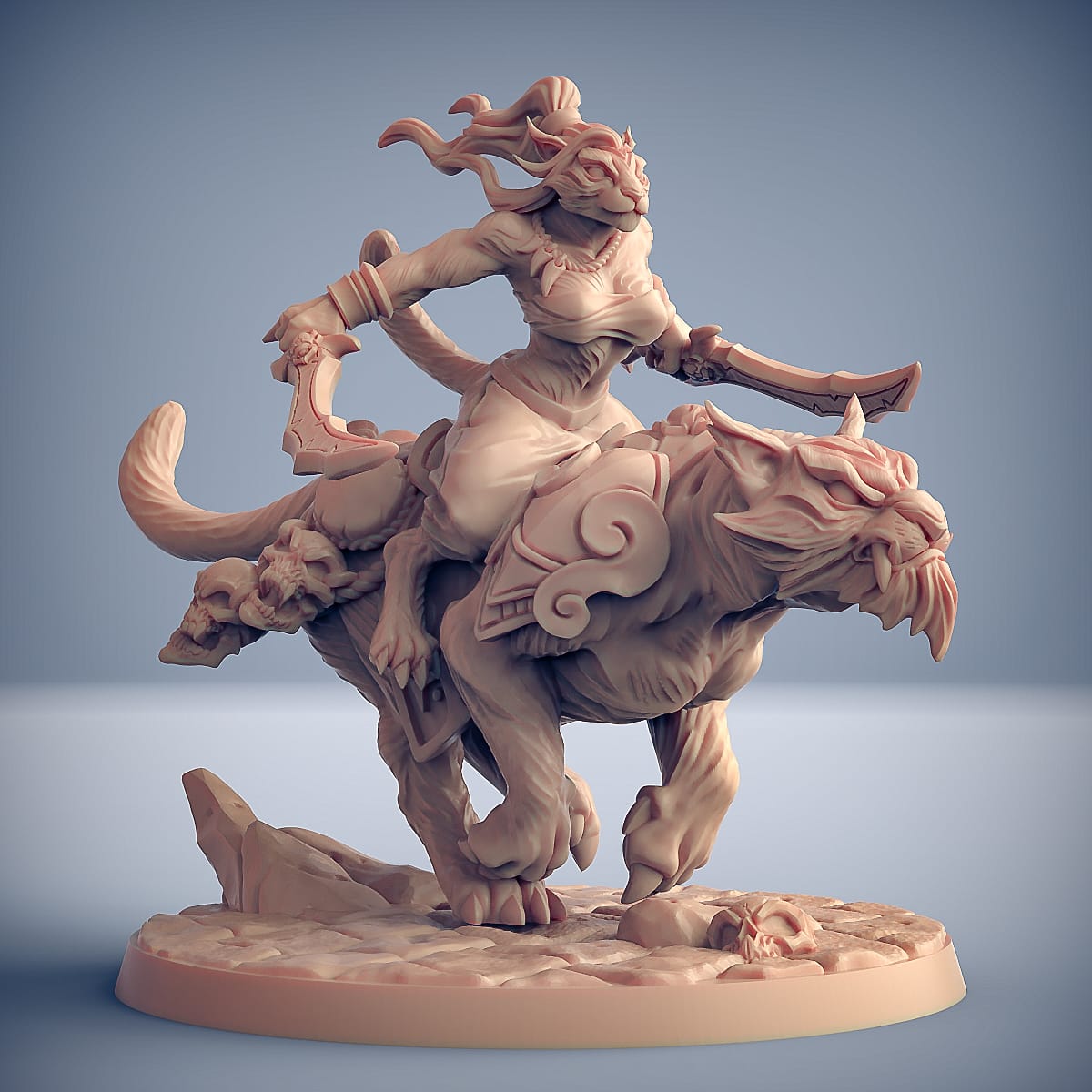 3D Printed Artisan Guild Modular Rakshatiger Riders Rakshakin Headhunters 28mm 32mm - 3D Printing Boss 