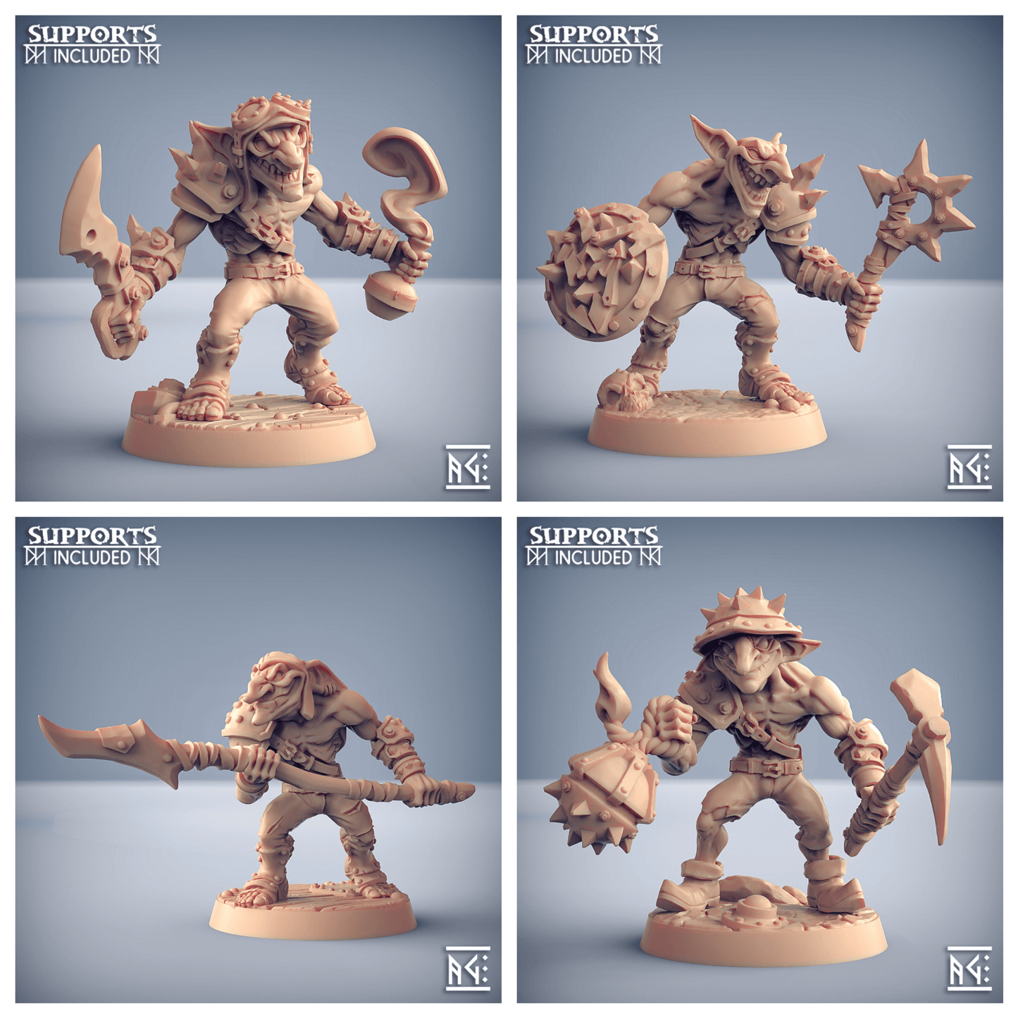 3D Printed Artisan Guild Modular Sparksoot Goblin Sparksoot Goblin Set 28mm 32mm - 3D Printing Boss 