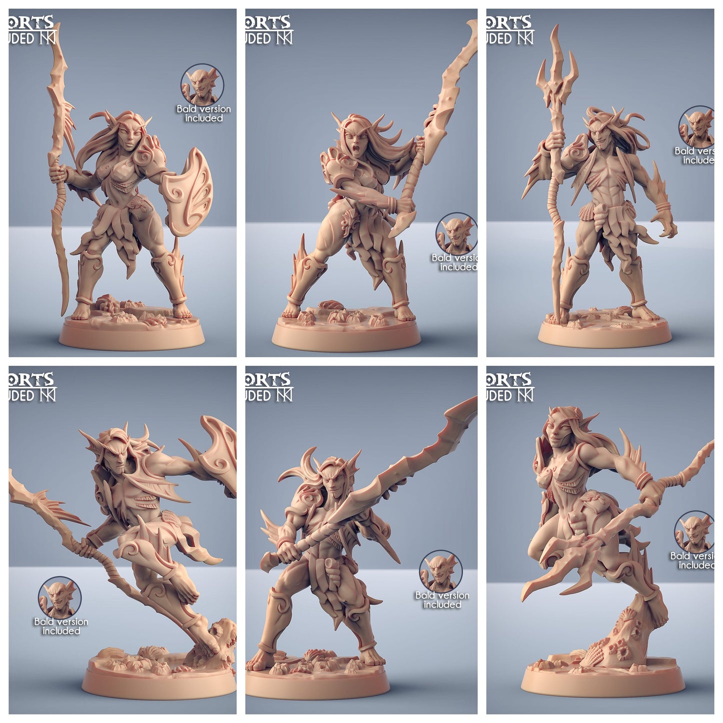 3D Printed Artisan Guild Modular Triton Raiders Sunken Kingdom 28mm 32mm - 3D Printing Boss 