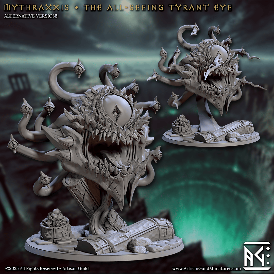 3D Printed Artisan Guild Mythraxxis the All Seeing Tyrant Eye Descent into the Hive of the All Seeing 28mm 32mm - 3D Printing Boss 