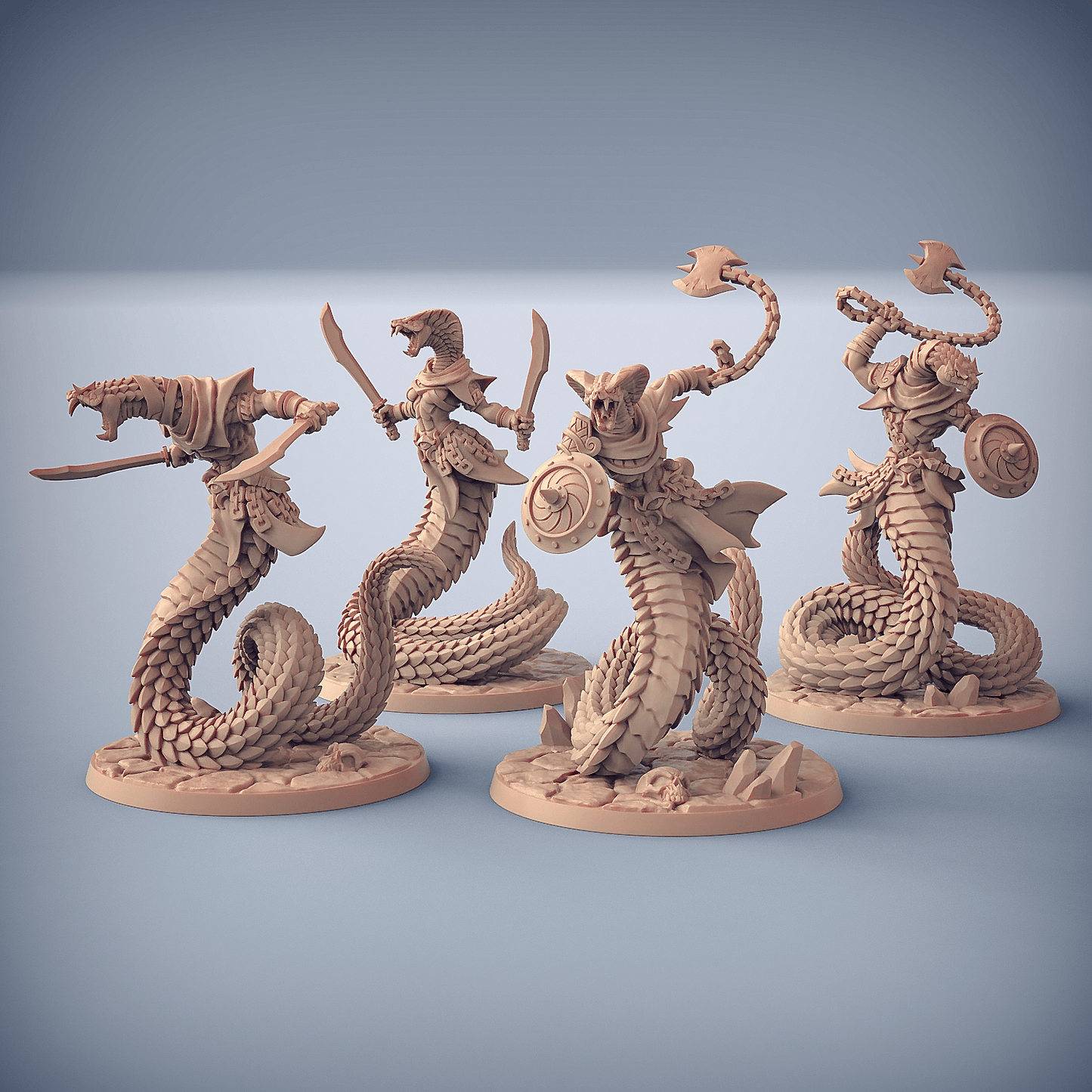 3D Printed Artisan Guild Nagarot Crawlers & Giant Snakes Maneaters Nagarots 28mm 32mm - 3D Printing Boss 