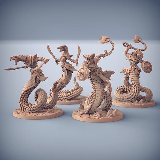 3D Printed Artisan Guild Nagarot Crawlers & Giant Snakes Maneaters Nagarots 28mm 32mm - 3D Printing Boss 