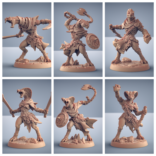 3D Printed Artisan Guild Nagarot Thralls Maneaters Nagarots 28mm 32mm - 3D Printing Boss 