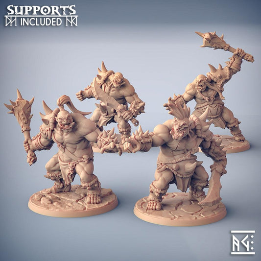 3D Printed Artisan Guild Ogre Marauders Set 28mm 32mm DnD - 3D Printing Boss 