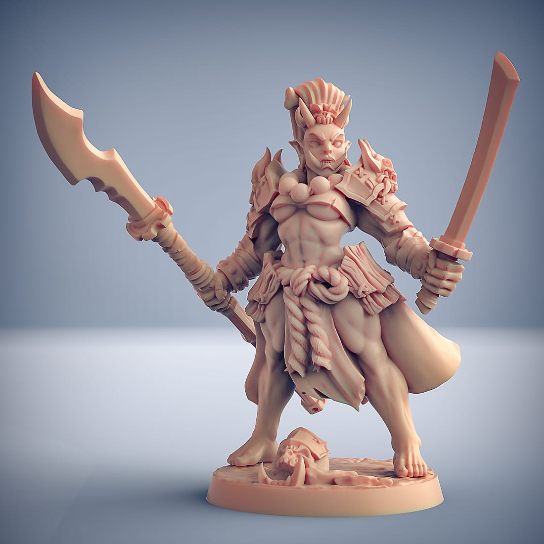3D Printed Artisan Guild Oni Grunt Set Oni Clan 28mm 32mm - 3D Printing Boss 