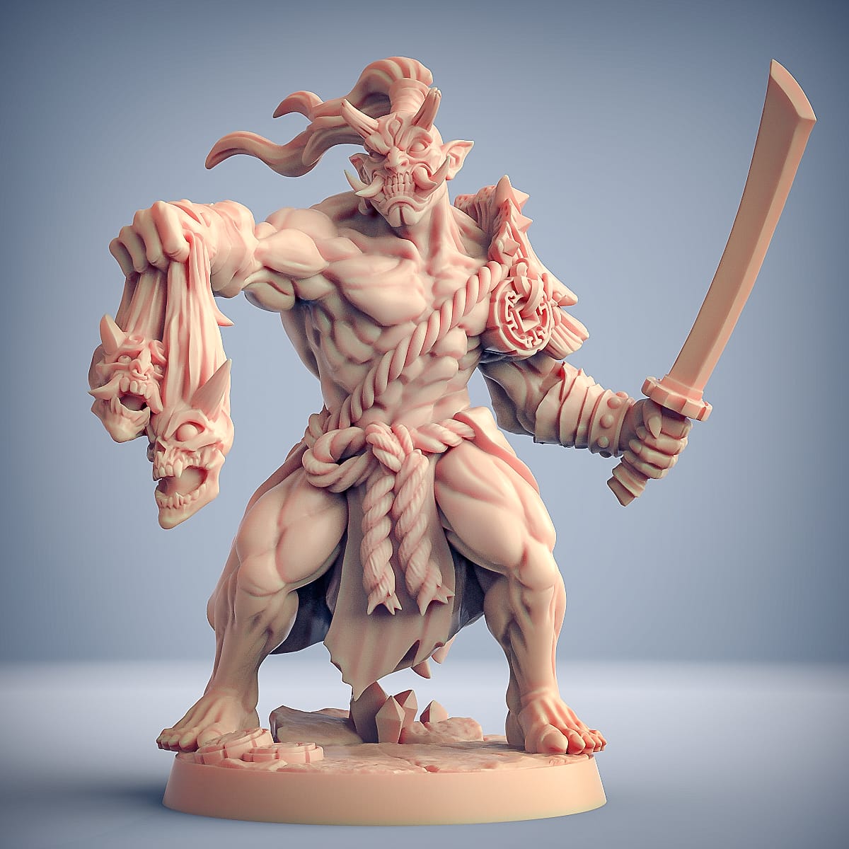 3D Printed Artisan Guild Oni Grunt Set Oni Clan 28mm 32mm - 3D Printing Boss 
