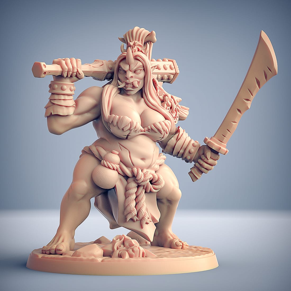 3D Printed Artisan Guild Oni Grunt Set Oni Clan 28mm 32mm - 3D Printing Boss 
