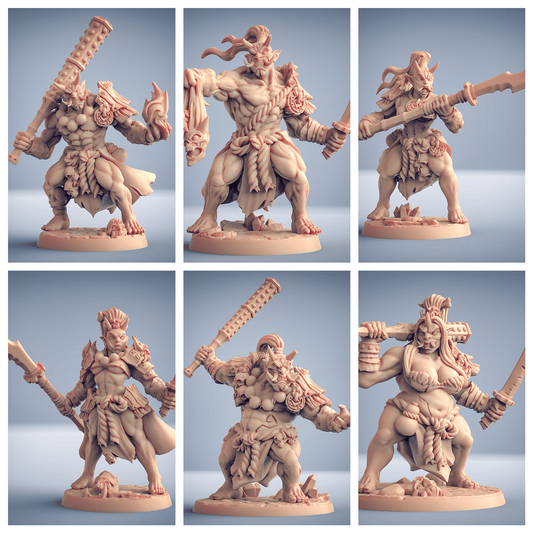 3D Printed Artisan Guild Oni Grunt Set Oni Clan 28mm 32mm - 3D Printing Boss 