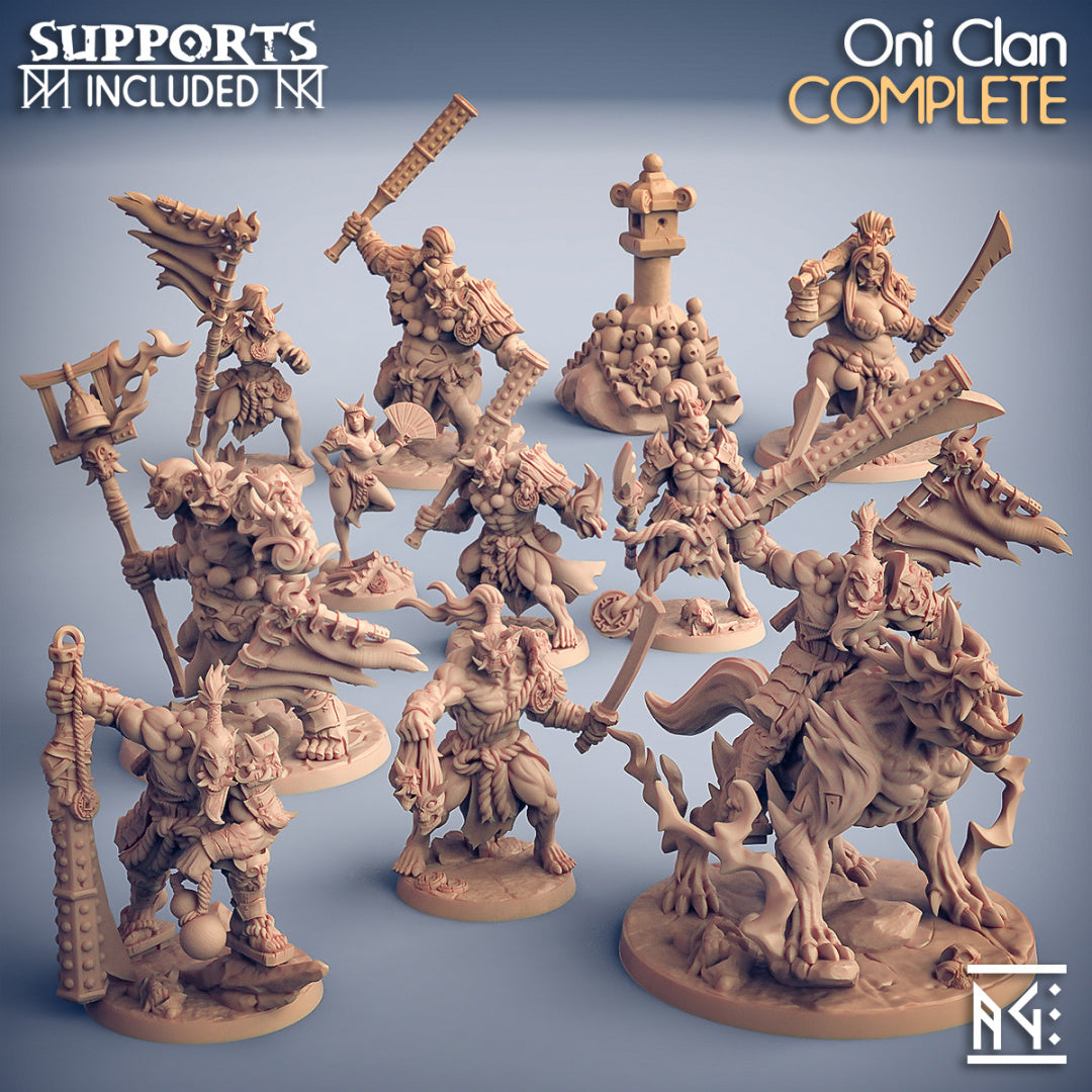 3D Printed Artisan Guild Oni Lamp Oni Clan 28mm 32mm - 3D Printing Boss 