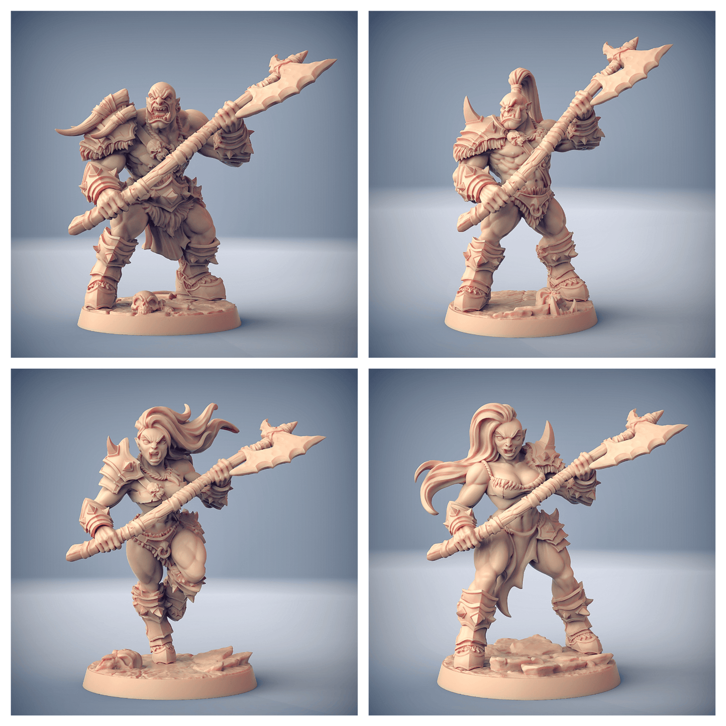 3D Printed Artisan Guild Orc Barbarian Hand+Weapons Orc Barbarians Set  28mm 32mm - 3D Printing Boss 