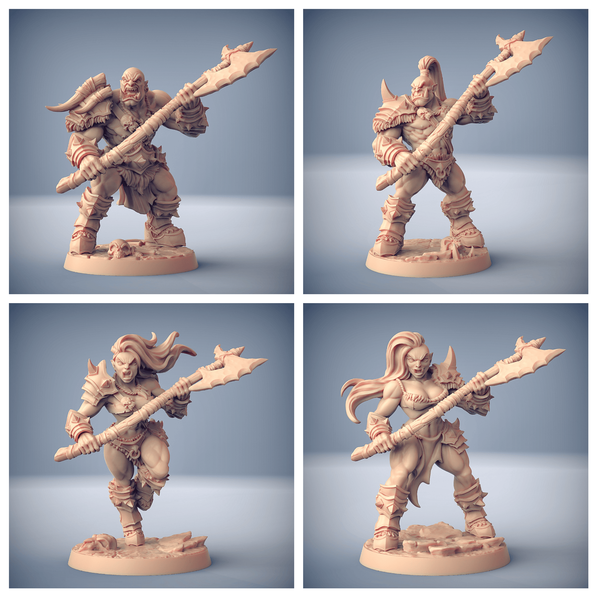 3D Printed Artisan Guild Orc Barbarian Hand+Weapons Orc Barbarians Set  28mm 32mm - 3D Printing Boss 