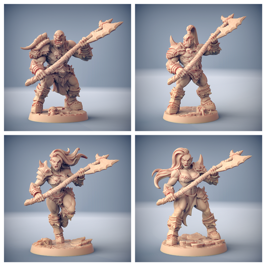 3D Printed Artisan Guild Orc Barbarian Hand+Weapons Orc Barbarians Set  28mm 32mm - 3D Printing Boss 