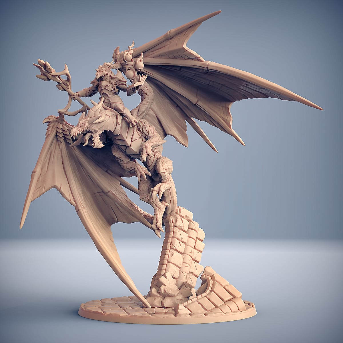 3D Printed Artisan Guild Ornithaax the Majestic The Dragonguard 28mm 32mm - 3D Printing Boss 