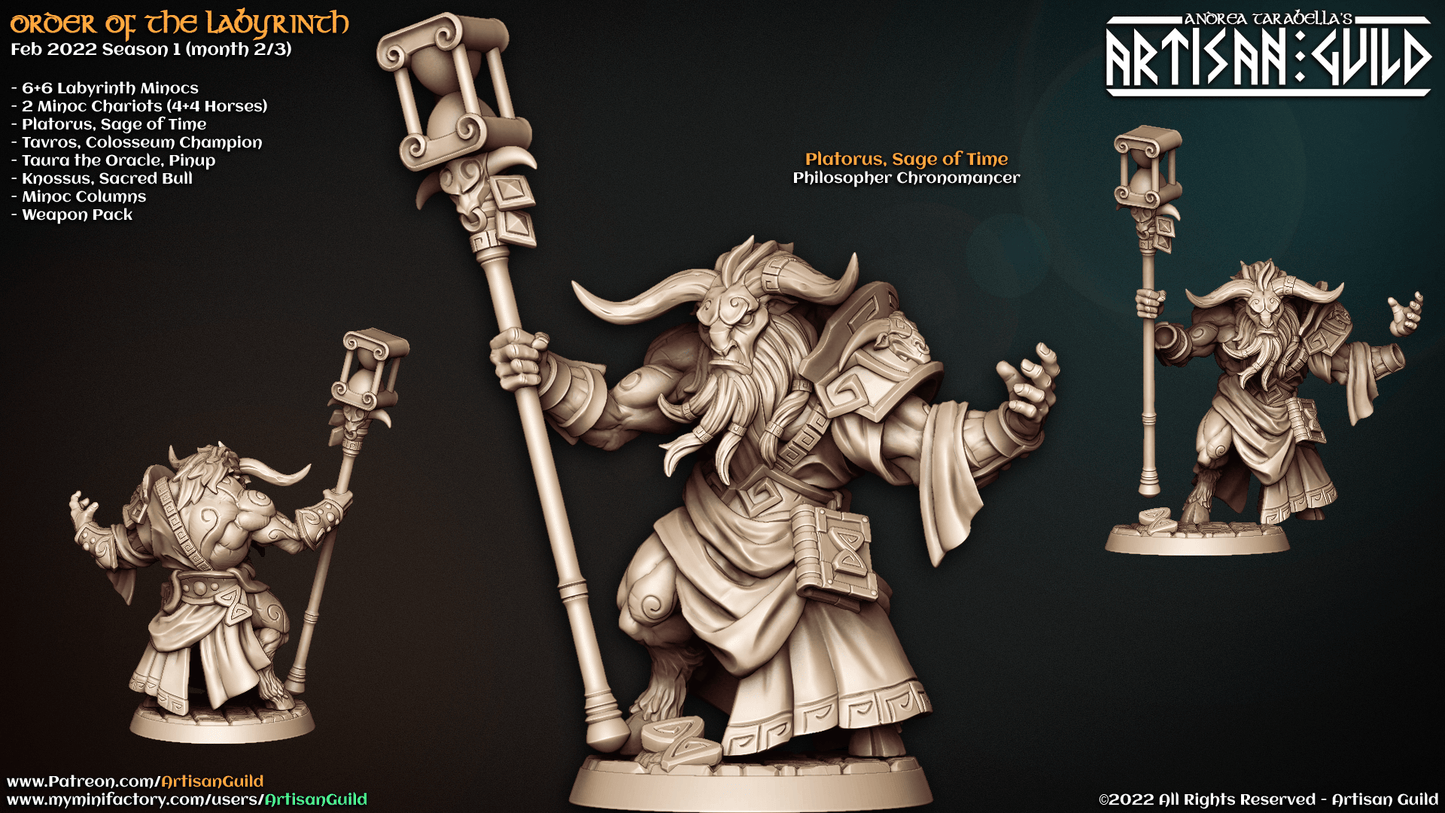 3D Printed Artisan Guild Platorus Sage of Time Order of the Labyrinth 28mm 32mm - 3D Printing Boss 