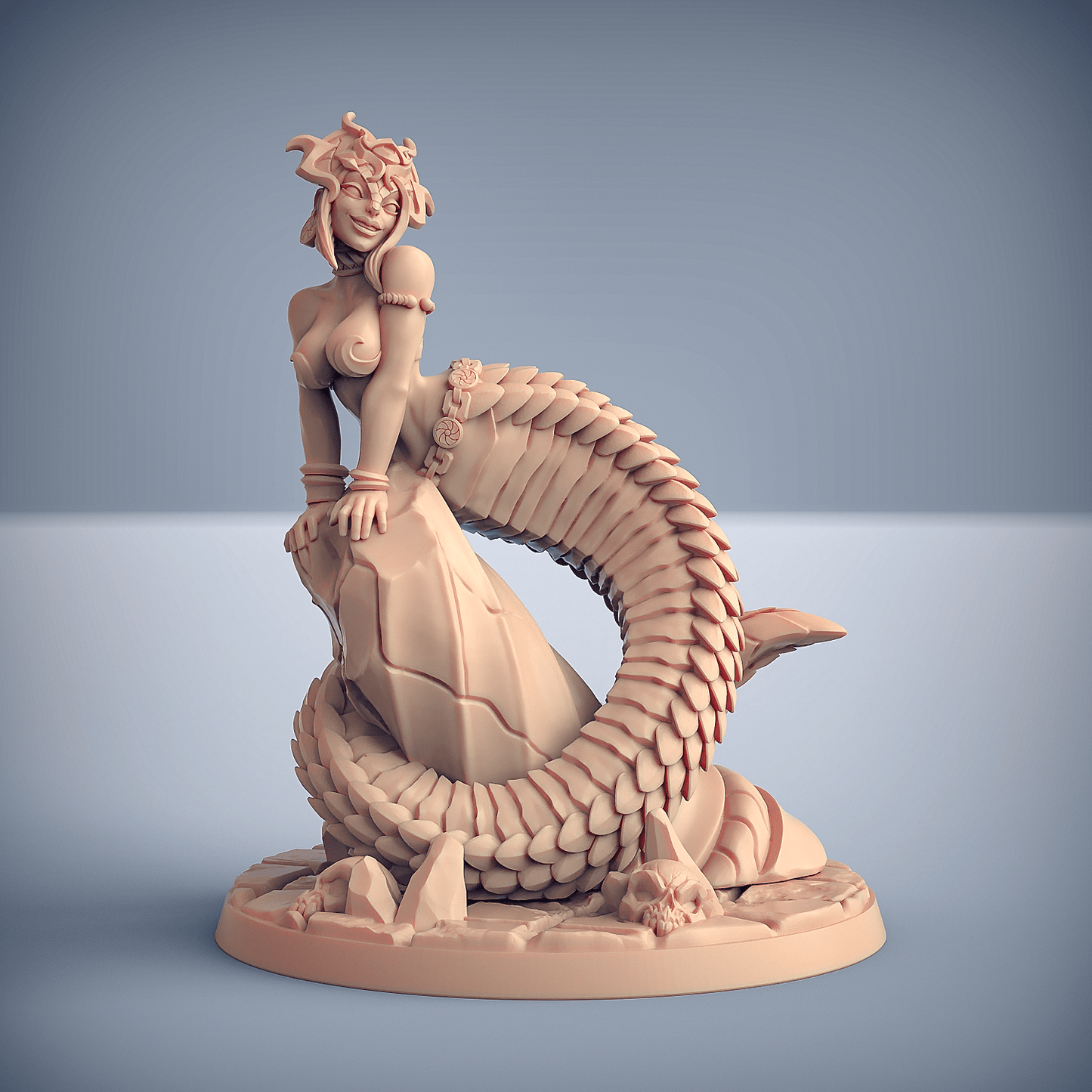 3D Printed Artisan Guild Princess Kseerix (pinup) Maneaters Nagarots 28mm 32mm - 3D Printing Boss 