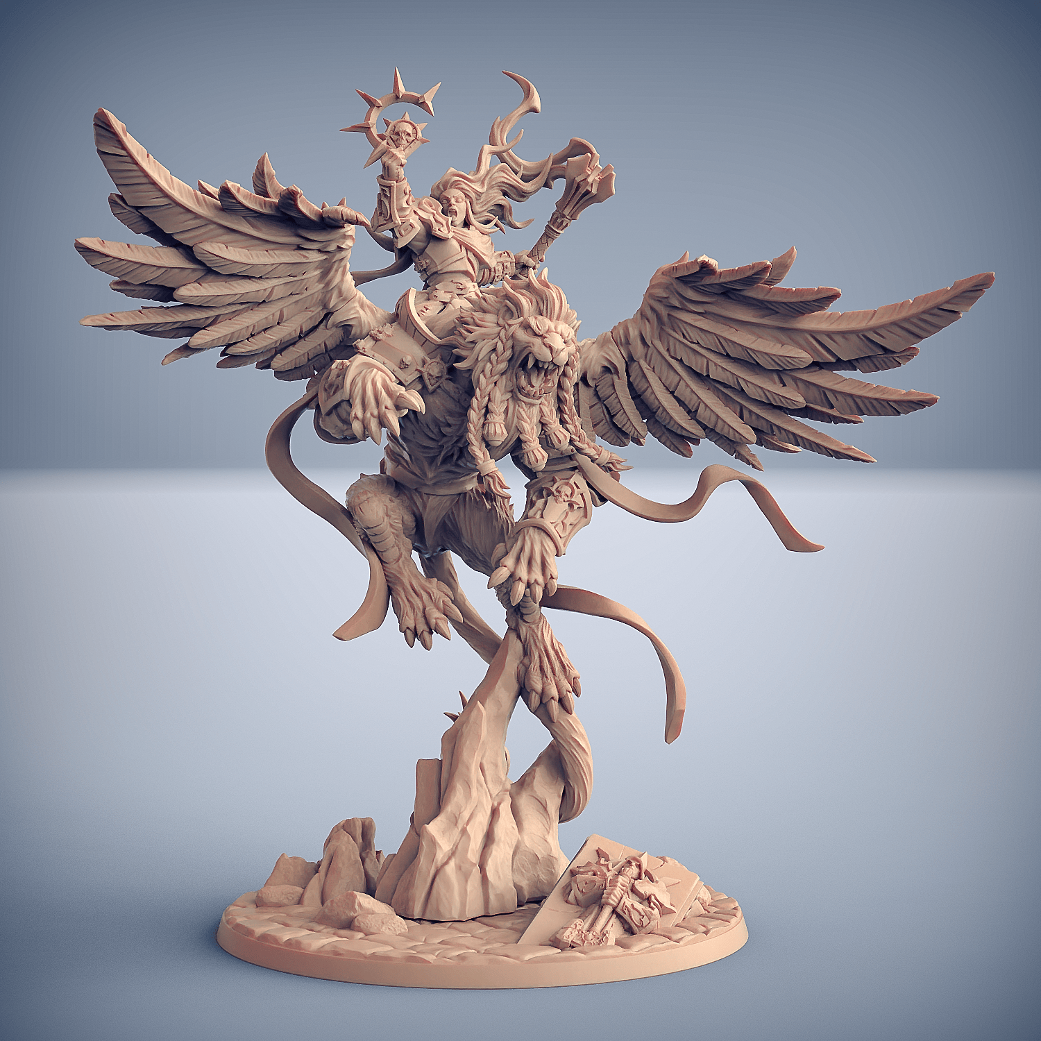 3D Printed Artisan Guild Proudmane Winged Lion The Requien Brotherhood 28mm 32mm - 3D Printing Boss 
