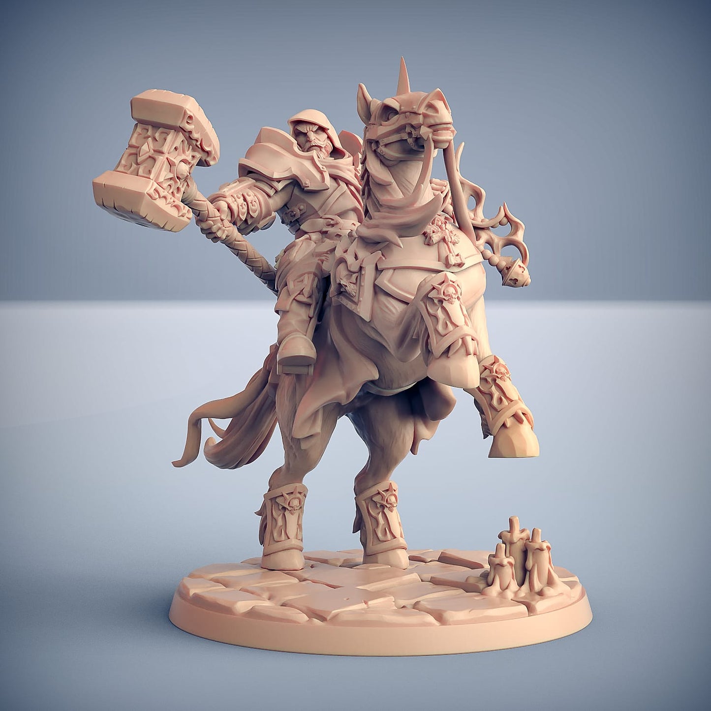 3D Printed Artisan Guild Requiem Heavy Cavalry The Requien Brotherhood 28mm 32mm - 3D Printing Boss 