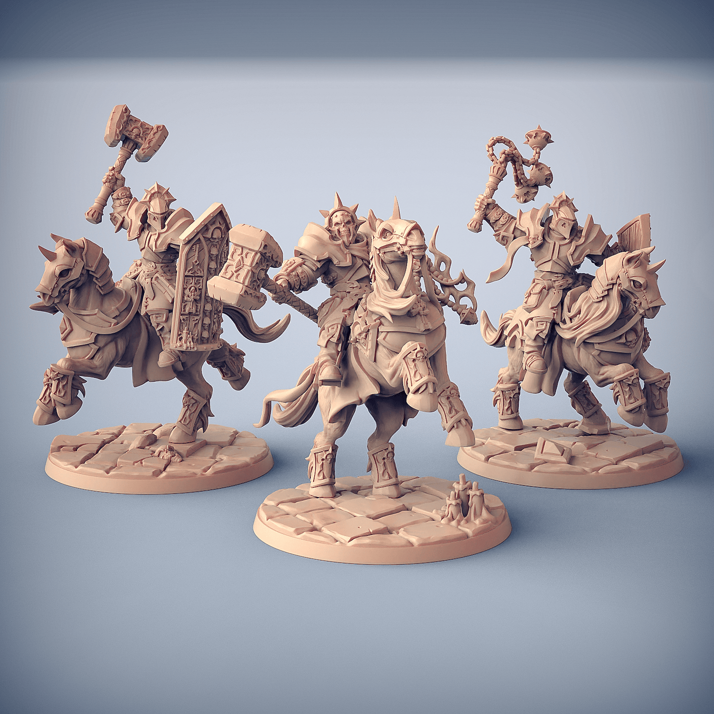 3D Printed Artisan Guild Requiem Heavy Cavalry The Requien Brotherhood 28mm 32mm - 3D Printing Boss 