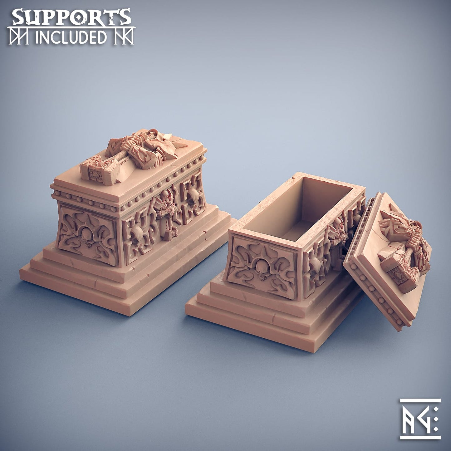 3D Printed Artisan Guild Requiem Sarcophagus The Requien Brotherhood 28mm 32mm - 3D Printing Boss 